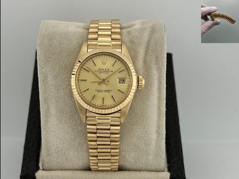 Rolex Ladies President Datejust 6917 Champagne Dial 18K Yellow Gold