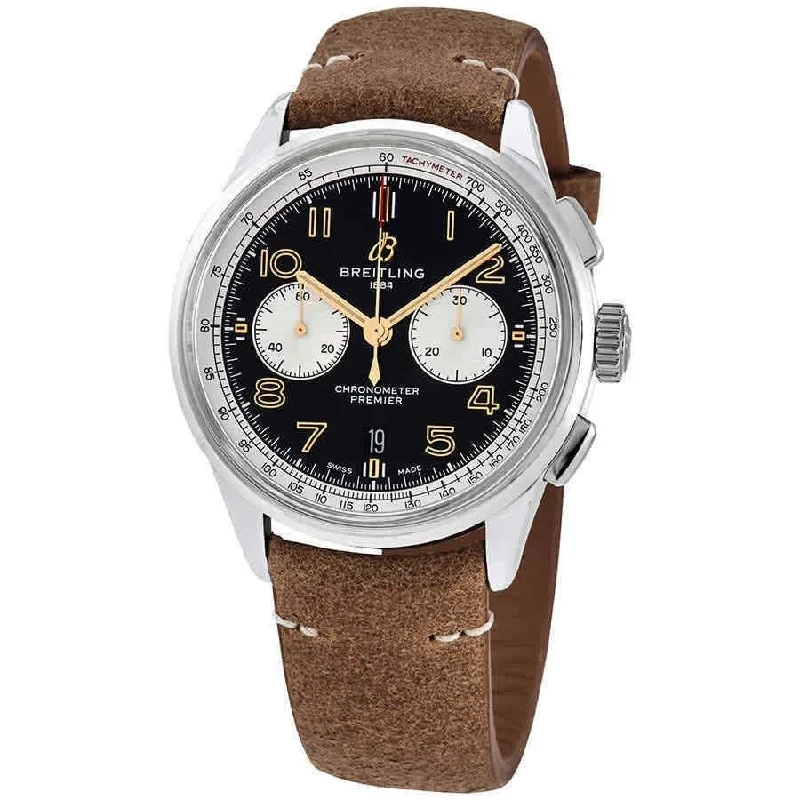 Breitling Men's AB0118A21B1X2 Premier B01 Chronograph Brown Leather Watch