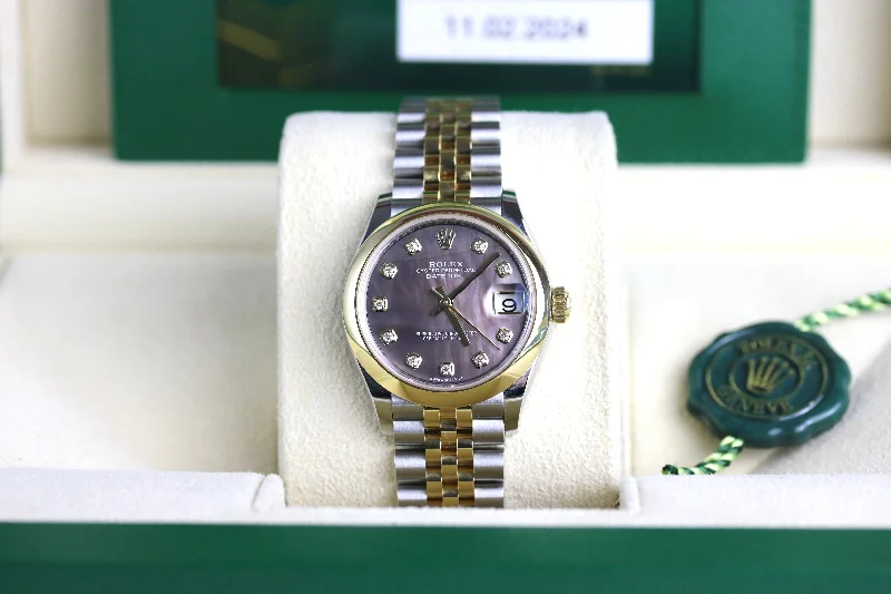 2024 Rolex 278243 Datejust 31mm Factory MOP Diamond Dial with Box & Papers