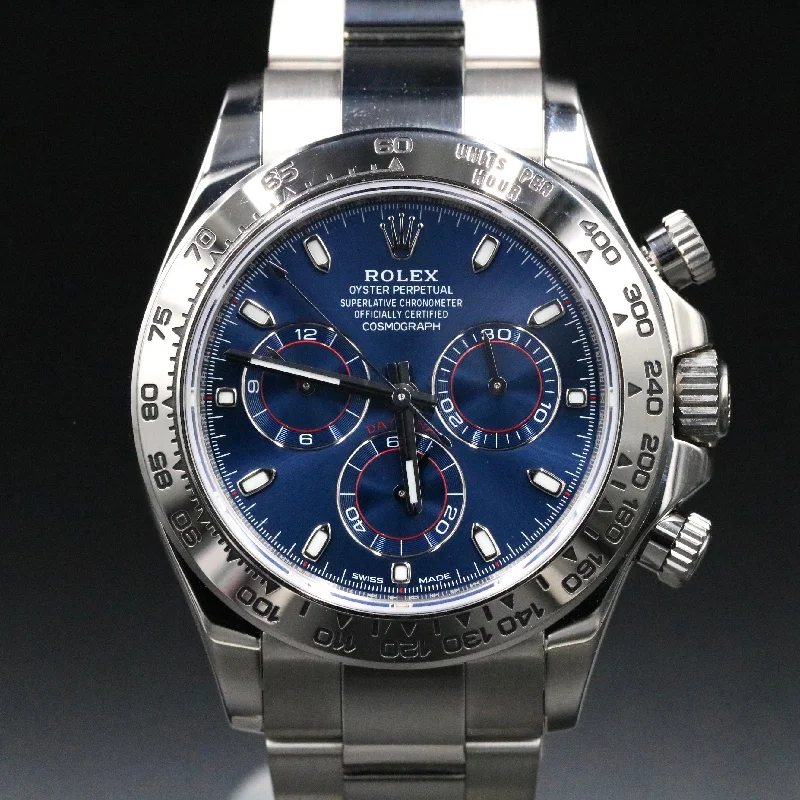 2016 Rolex 116509 White Gold Daytona Blue Dial with Box & Papers