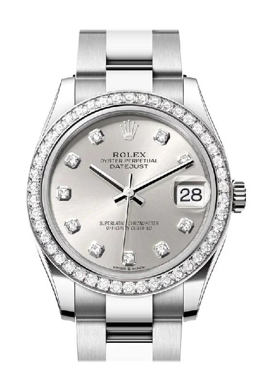 Rolex Datejust Silver Diamond Dial Ladies Watch 278384RBR 278384RBR-0033