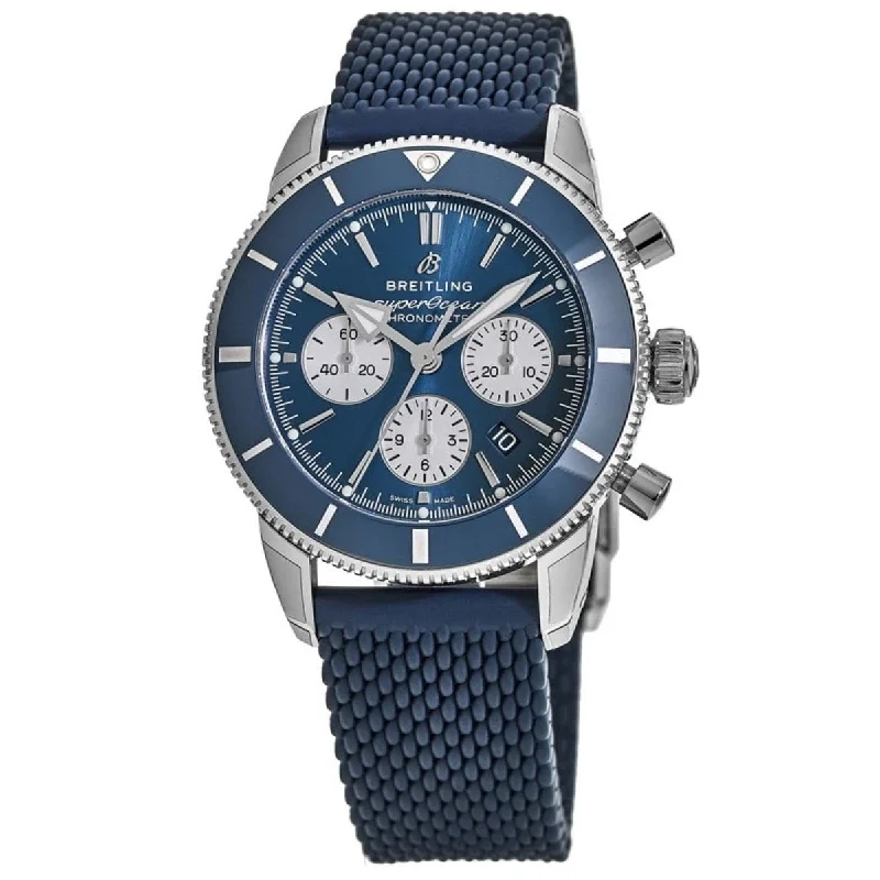 Breitling Men's AB016216-CA07-281S Superocean Heritage II Chronograph Blue Rubber Watch