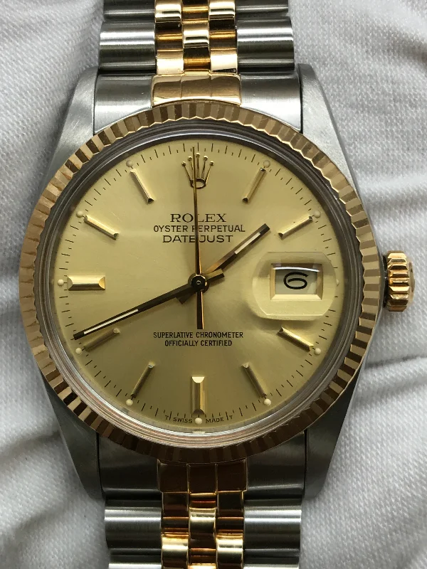 Rolex Datejust 36mm 16013 Champagne Dial Automatic Watch