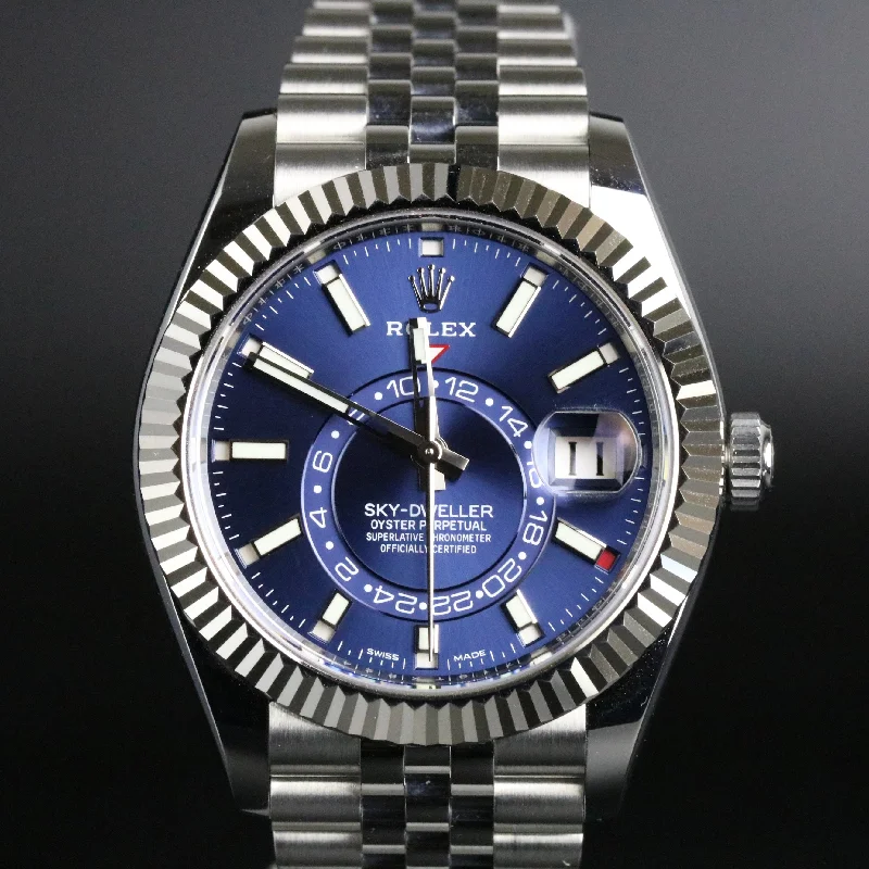 2022 Rolex 326934 Sky-Dweller Blue Dial with Box & Card