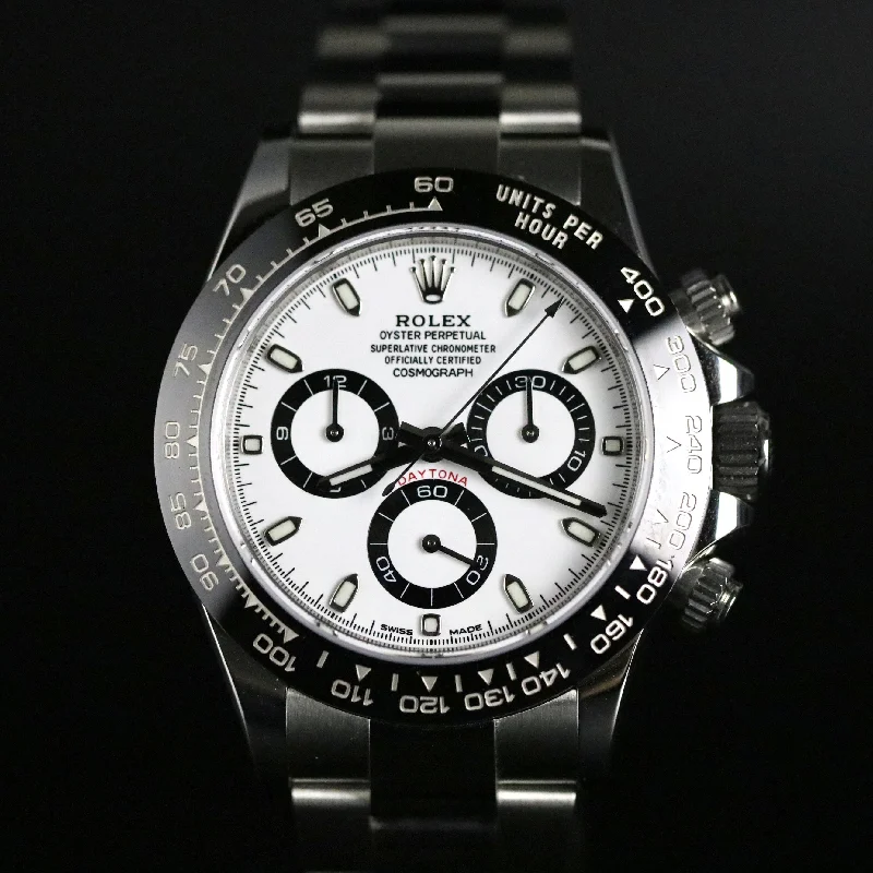 2018 Rolex 116500LN Daytona Ceramic Bezel White Dial with Box & Papers