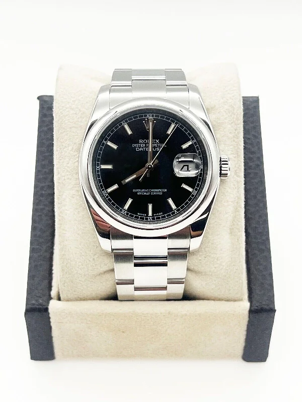 Rolex 116200 Datejust Black Dial Stainless Steel