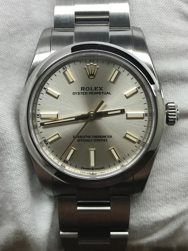 Rolex Oyster Perpetual 34mm 124200 Silver Dial Automatic Watch