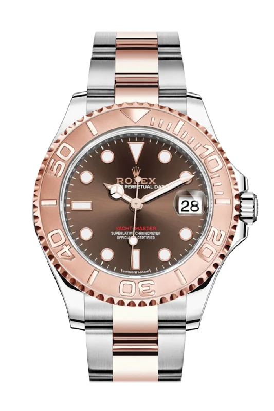 Rolex Yacht-Master 37 Chocolate Dial Automatic Men's Steel and 18K Everose Gold Oyster Watch 268621