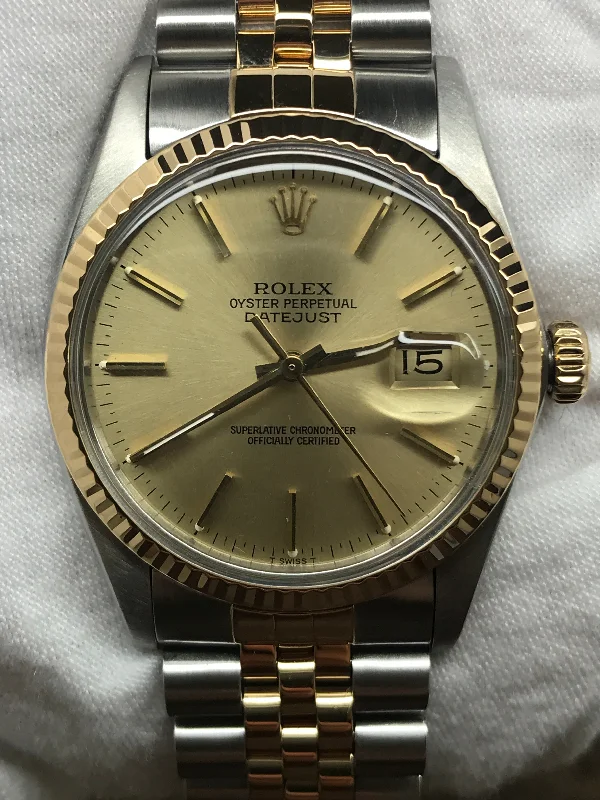 Rolex Datejust 36mm 16013 Champagne Dial Automatic Watch