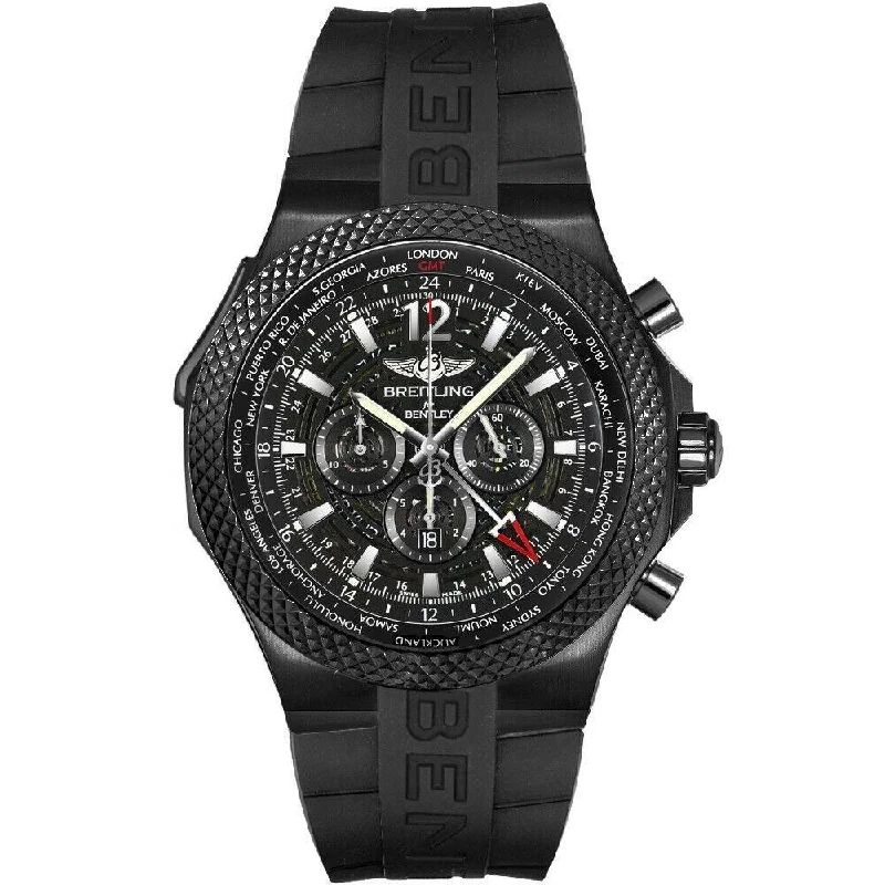 Breitling Men's M4736225-BC76-222S Bentley GMT Chronograph Black Rubber Watch