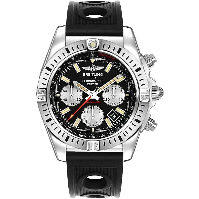 Breitling Men's B01154G-BD13-200S Chronomat 44 Airborne Chronograph Black Rubber Watch