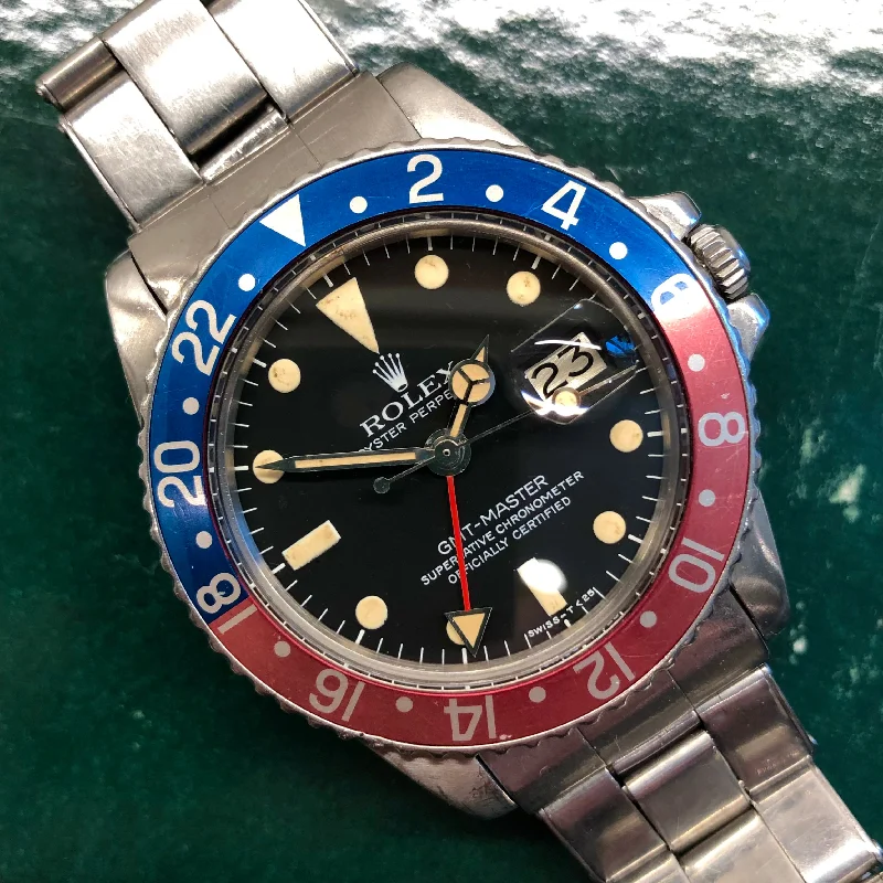 1978 Rolex GMT MASTER 1675 Mk 5 Pepsi Matte Dial Steel Automatic Wristwatch