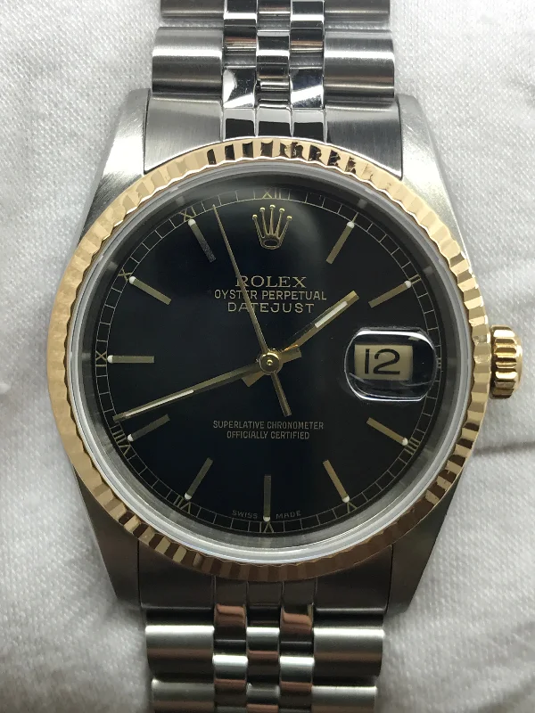 Rolex Datejust 36mm 16233 Black Dial Automatic Watch