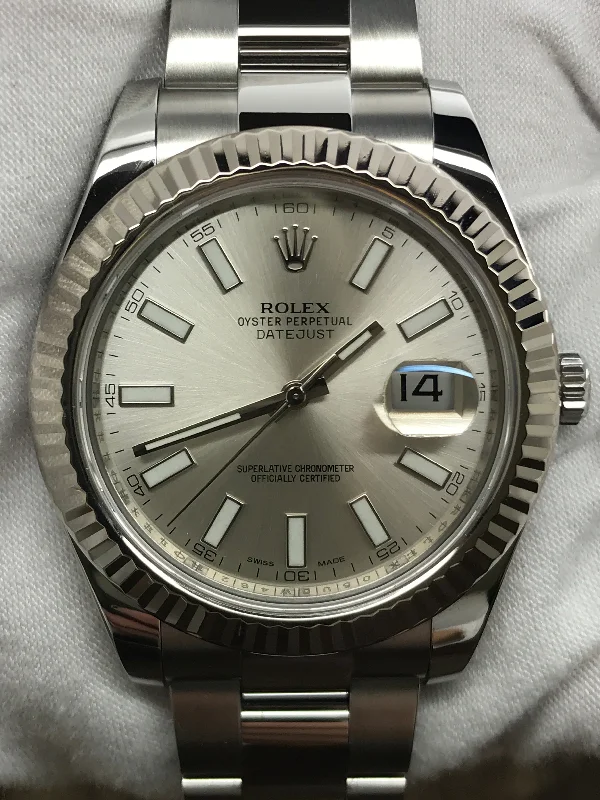 Rolex Datejust II 41mm 116334 Silver Dial Automatic Men's Watch