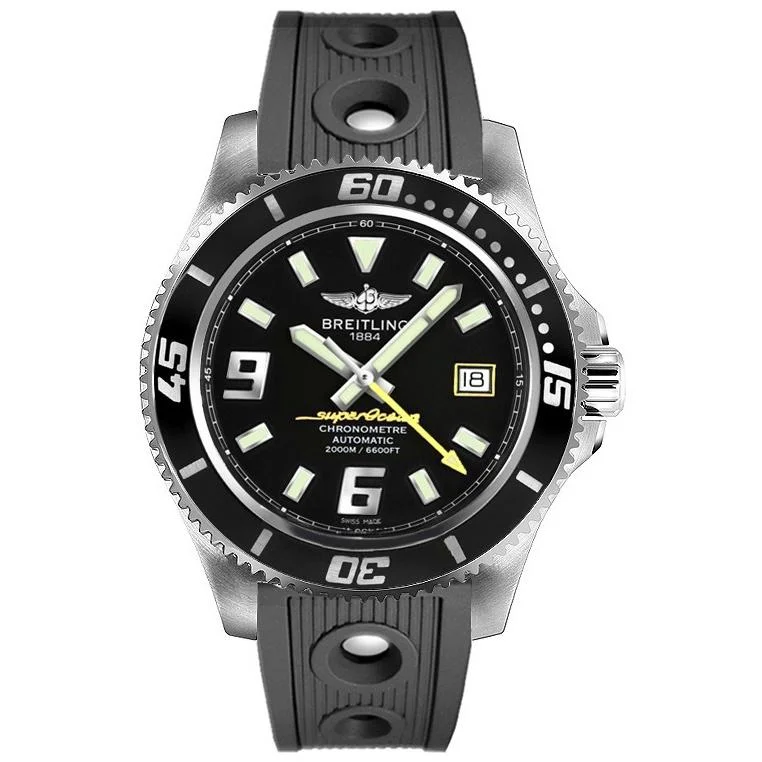 Breitling Men's A1739102-BA78-200S Superocean 44 Black Rubber Watch