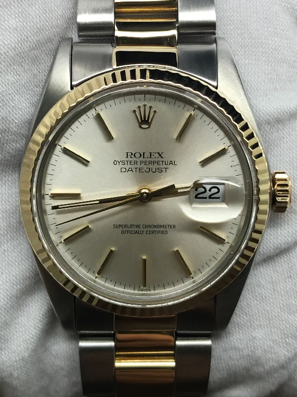 Rolex Datejust 36mm 16013 Silver Dial Automatic Watch