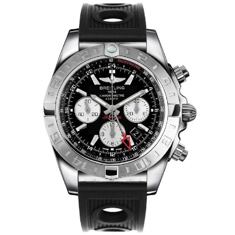 Breitling Men's AB042011-BB56-200S Chronomat 44 GMT Chronograph Black Rubber Watch