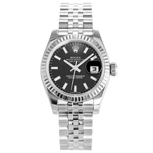 Replica Rolex Datejust Black Ladies 179174