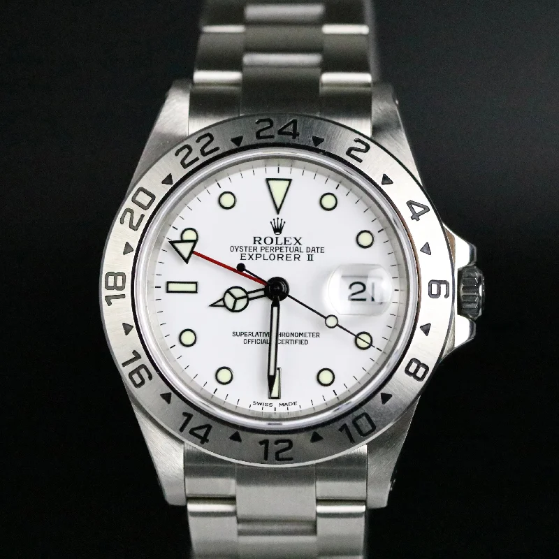 MINT 2001 Rolex 16570 Explorer II "Polar" with Paper, RSC