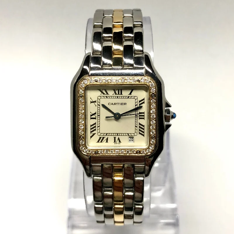 CARTIER PANTHERE Quartz 27mm 1 Row Gold 0.41TCW DIAMOND Watch