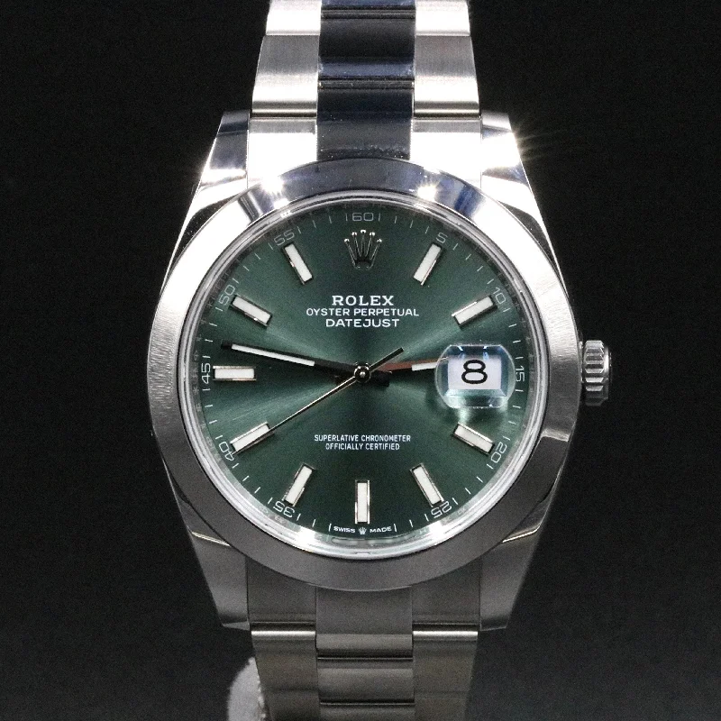 2022 Rolex 126300 Datejust 41mm Mint Green Dial with Box & Papers