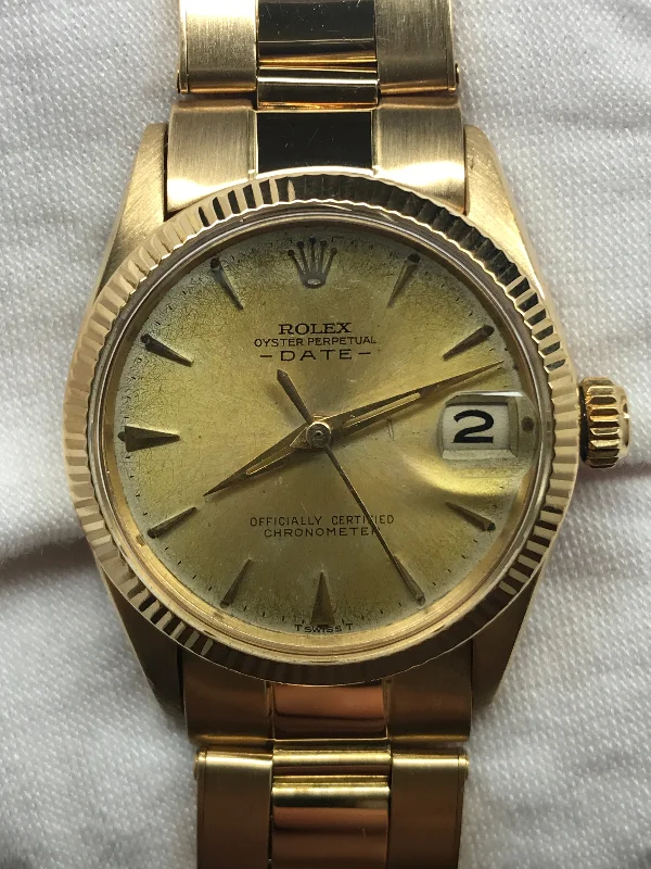 Rolex Date 31mm 6627 Gold-tone Dial Automatic Watch