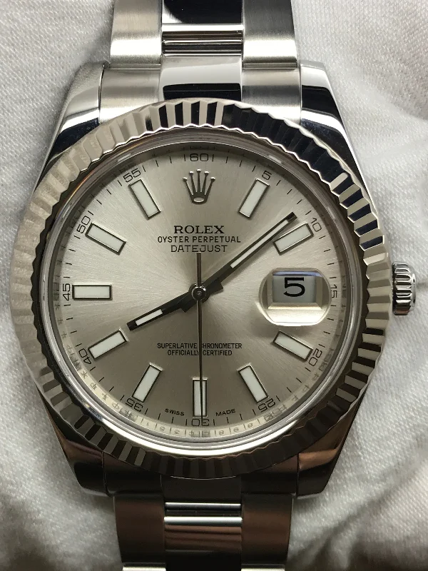 Rolex Datejust II 41mm 116334 Silver Dial Automatic Men's Watch