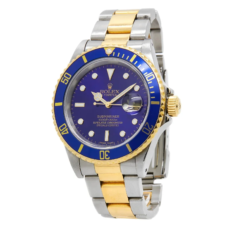 Rolex Submariner Date 16613 Blue Dial Automatic Men's Watch