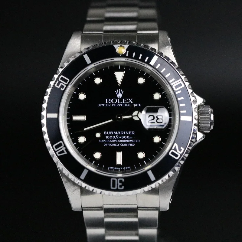 1991 Rolex 16610 Submariner Service Hands with Box & Paper, RSC(2015)