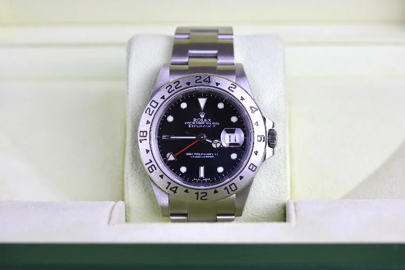 2002 ROLEX 16570 Explorer II Black Dial SEL with Box & RSC