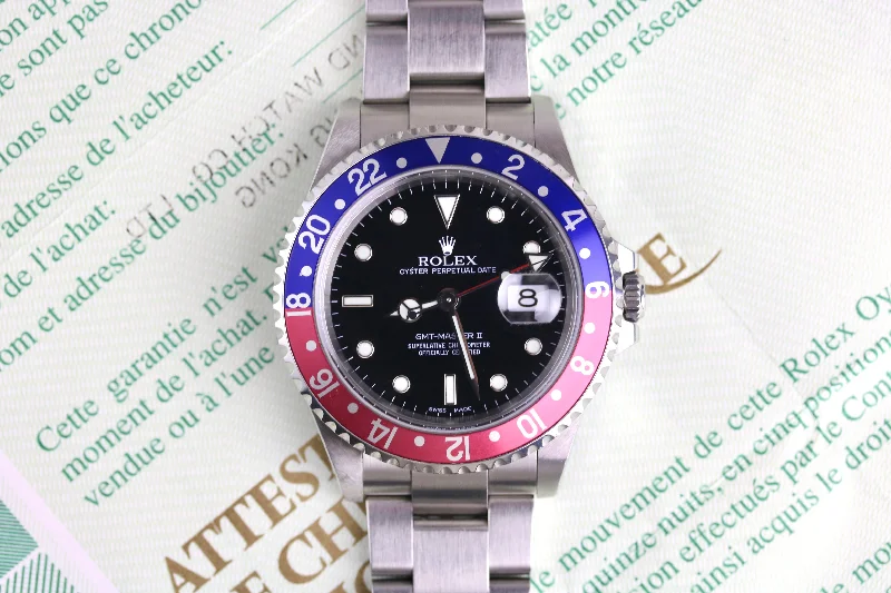 2000 Rolex 16710 GMT-MASTER II Pepsi with Box & Papers