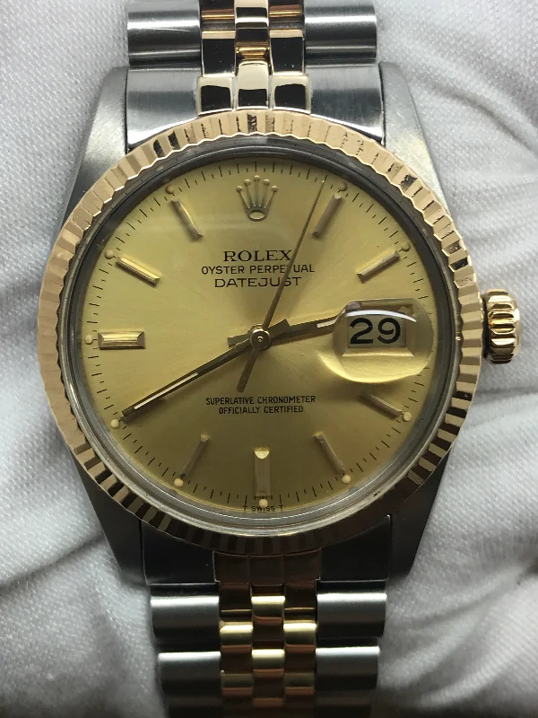 Rolex Datejust 36mm 16013 Champagne Dial Automatic Watch