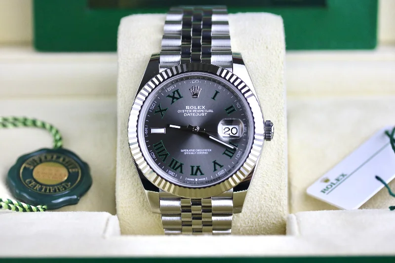 UNWORN 2024 Rolex 126334 Datejust 41mm Wimbledon Dial with Box & Papers