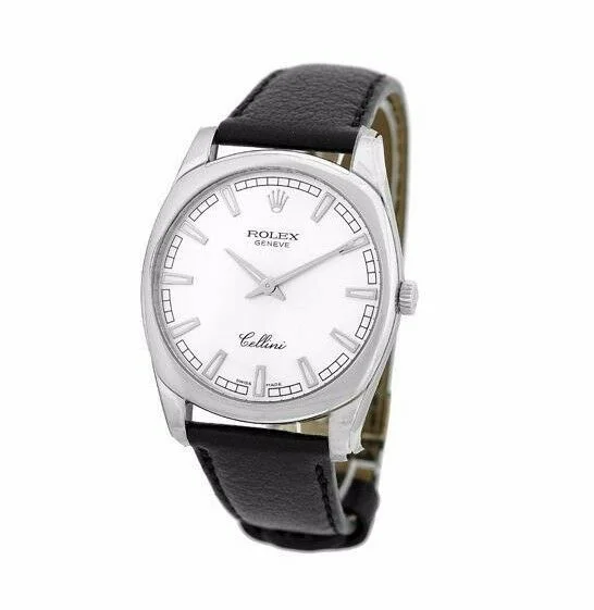 ROLEX CELLINI DANAOS XL 18K Sold White Gold Silver Dial 4243 /9 Watch Jumbo Box