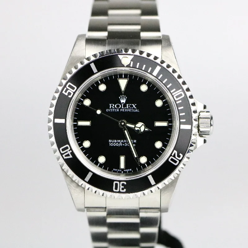 2001 Rolex 14060M No-Date Submariner with Box & Papers