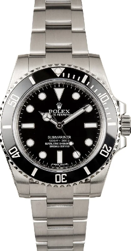 Replica Rolex Submariner Silver/Black No Date