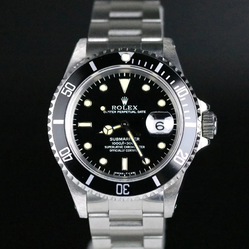 MINT 1993 Rolex 16610 Submariner Light Cream Patina with Box