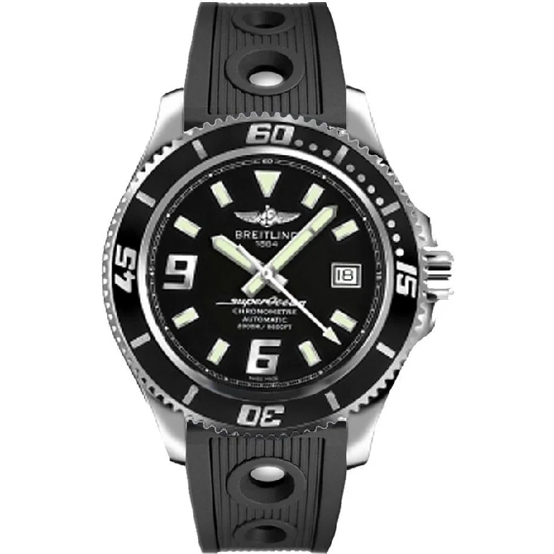 Breitling Men's A17391A8-BA77-200S Superocean 44 Black Rubber Watch